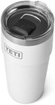 YETI Rambler 20 oz Stackable Tumbler, Stainless Steel, Vacuum Insulated with MagSlider Lid, White