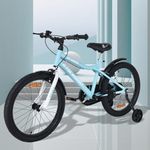 R for Rabbit Vroom Bicycle for Kids Cycle 20T Inches for 7 to 10 Years Boys & Girls with Training Wheels | 90% Installed | Upto 50 Kgs Weight Capacity (Lake Blue)