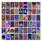 CodersParadise Aesthetic 54 Pcs 420 Psychedelic Wall Collage Kit Posters - 4 x 6 Inches Poster for Wall Decoration - Wall Art For Bedroom, Office, Living room, Dorm room - Glue Dots Included