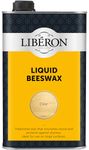 Libéron Liquid Beeswax with Pure Turpentine - Nourishes & Revives Interior Wood - Enhances Natural Character & Sheen - Ideal for Large Surfaces & Furniture - Clear - 1 Litre