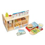 Melissa & Doug Slice & Stack Wooden Sandwich Counter with Deli Slicer (56 Pcs) Pretend Play Food Wooden Food Toys, Kitchen Play Set for Toddlers and Kids Ages 3+
