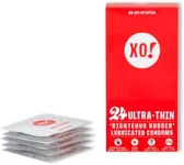 XO! Ultra-Thin Righteous Rubber Condoms, PETA-certified Vegan, Fair-Trade Natural Latex, Cruelty Free, Parabens & Glycerin Free, 24-Count