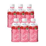 Mogu Mogu Strawberry Juice with 25% NATA De Coco | Energy Booster Drink | Full of Fruit Fibres | No Added Preservatives and Colours -320ml (Pack of 6)