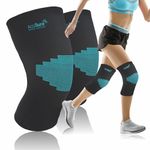 AccuSure Nylon Knee Brace Compression Sleeve- Best Support For Arthritis, Acl, Gym, Running, Basketball, Meniscus Tear, Sports, Joint Pain Relief, Injury Recovery For Men, Women