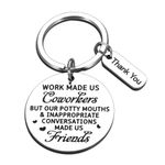 VANLOVEMAC Coworker Gifts for Women Men Boss Coworkers Christmas Funny Keychain Office Gag Gifts for Workmates Employee Coworker Leaving Going Away Birthday Thank You Appreciation Gifts for Him Her