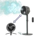 SHARK FlexBreeze InstaCool FA222 Standing Base and Table Indoor Outdoor Portable Oscillating Fan with Remote Control, Quiet, Powerful, Wired, Wireless,