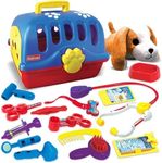 Kidzlane Deluxe Veterinarian Kit for Kids and Toddlers | Pretend Play Vet Set for Kids | Pet Vet Playset | Toy Pet Carrier for Little Girls and Boys