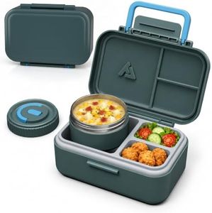 Sxueg Bento Lunch Box 1283ML/ 43 oz with 391 ML/ 13 oz Food Jar, Ice Pack