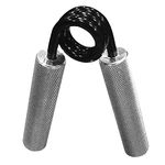 USI UNIVERSAL THE UNBEATABLE Steel Heavy Duty Hand Grip Strengthener, Wrist & Forearm Hand Exerciser, Finger Exerciser, Hand Gripper Grip Strength Trainer (Silver-300 lbs/150Kg Weight Capacity)