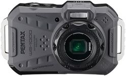 PENTAX WG-1000 Gray Waterproof Digital Compact Camera, Designed for Casual Outdoor and Underwater Photography, Waterproof to a Depth of 15 Meters, for up to one Hour of Continuous Operation