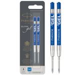 Parker Gel Pen Refills | Medium Tip (0.7mm) | Blue QUINK Ink | 2 Count