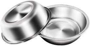 Zayin Stainless Steel Pet Bowls Suit Cat or Small Dog Premium Stainless Steel Water and Food Bowls,Replacement Metal Bowls for Pet Feeding Station,Set of 2 Bowls (14.2cm/5.59inch)