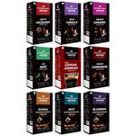 Colombian Brew Assorted, High Caffeine Espresso, Vanilla, Hazelnut, Caramel, Cinnamon, Double Chocolate Mocha, Blueberry Chocolate Mocha, Mint Chocolate Mocha, Mint Instant Coffee Powder, 50g Each