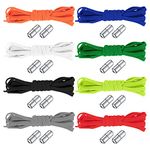 XiangJunly 8 Pairs No Tie Elastic Laces with Quick Release,elastic trainer laces， Shoe laces, Lock Tieless Shoe Laces Replacement for Trainers Adults Kids All Shoes (Color - 8)