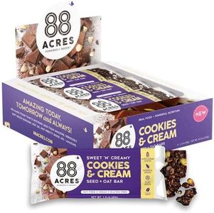 88 Acres Granola Bars | Gluten Free, Nut-Free Oat and Seed Snack Bar | Vegan & Non GMO (Cookies And Cream)