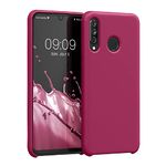 kwmobile Case Compatible with Huawei P30 Lite Case - TPU Silicone Phone Cover with Soft Finish - Fuchsia Matte