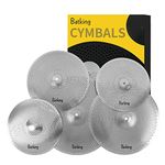 Batking low volume cymbals low volume cymbal pack quiet cymbals practice set of 5 pcs … White