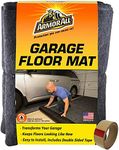 Armor All Original Small Vehicle Garage Floor Mat, (8 feet 4 inch X 7 feet 4 inch), (Includes Double Sided Tape), Protects Surfaces, Transforms Garage - Absorbent/Waterproof/Durable (USA Made) (Charcoal)