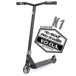 VOKUL Pro Scooters - Stunt Scooter - Intermediate and Advanced Trick Scooters for Kids 8 Years and Up, Teens and Adults - Durable, Smooth, Freestyle Kick Scooter for Boys and Girls (Black)