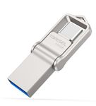 TOPESEL Dual 2-in-1 USB C Flash Drive 128GB USB 3.0/3.2 Gen1 with 100 MB/s Reading Speed, Metal Casing Thumb Drive Clé USB Memory Stick mit USB-A & USB-C for PC and OTG-Enabled Type-C Devices