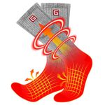 Autocastle Unisex Electric Heated Socks Rechargeable Battery Powered Heating Socks Men Women Battery Operated Winter Warm Socks Kit Novelty Sports Outdoor Camping Hiking Climbing Skiing Foot Warmer