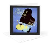 3dRose gc_47819_5 6 x 6-Inch Framed 1930S 2 Girls at Grand Piano Greeting Card