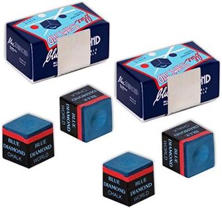 Blue Diamond Billiard Pool Cue Chalk w/Certilogo protection - 4 pcs by Longoni