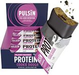 Pulsin - Cookie Dough Vegan Protein Bars - 12 x 57g - 14.8g Protein, 13.9g Fibre, 227 Kcal Per Serving - Gluten Free, Palm Oil Free & Dairy Free Snack Bar