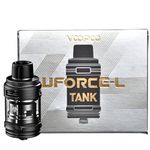 VOOPOO Uforce-L Vape Tank - E Cigarette 360° adjustable airflow, 510 connection, DTL Smooth Vaping, Long lifespan, TPD Compliant Ecig, 2ml No Nicotine (Black)