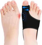 Habioer Bunion Corrector for Women and Men, Breathable Big Toe Straightener, Bunion Relief Splint & Pad, Comfortable for Day/Night Use, Fit for R/L, Washable