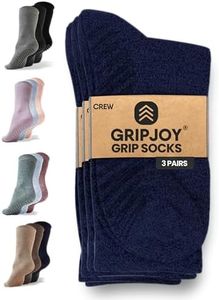 Socks with Grippers for Women - Hospital Socks - Non Slip Socks Womens - Grip Socks for Men - 3 Pairs