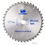 12 inch 40 Tooth Wood Cutting Disc Carbide Tipped Circular Saw Blade for Cutting Hard & Soft Wood with 1-1/5inch Arbor