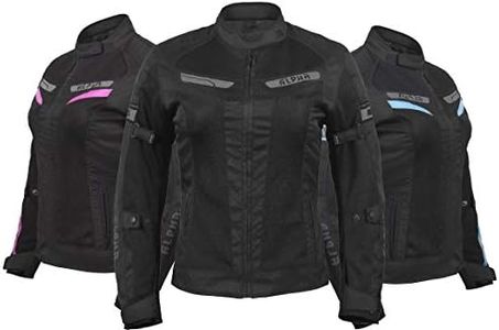 ALPHA CYCLE GEAR WOMEN'S MOTORCYCLE JACKET WOMEN RIDING MOTORBIKE CE ARMOURED ESCAPE (BLACK, 3X-LARGE)