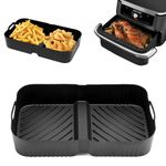 Air Fryer Silicone Liner for Ninja Foodi DZ071 7-QT/Instant Vortex 9 Qt, Reusable Silicone Air Fryer Liner Accessories for 7-QT/11-QT Dualzone Airfryer