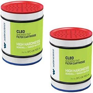 WaterScience Pack of 2 Hard Water Replacement Cartridge/Filter for Cleo Range of Shower and Tap Filters - High Hardness Cartridge for Borewell/Tanker Water SFC-UW 100-HC
