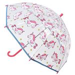 KAV Flying Unicorn Kids Transparent School Umbrella Boys and Girls - Sweet, Beautiful, Lightweight Design Dome Parasol for Your Child (Flying Unicorn)