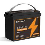 Solorage X 12V 100Ah Mini Group 24 LiFePO4 Lithium Battery, Built-in 100A BMS and Low Temp Cut Off, Max 1200W Power with 5000+ Cycles and 10-Year Lifespan, Perfect for RV, Solar,Trolling Motor
