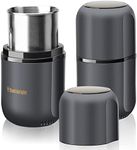 COOL KNIGHT Herb Grinder [large capacity/fast/Electric ]-Spice Herb Coffee Grinder with Pollen Catcher/- 7.5" (Grey)