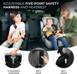 Kinderkraft Comfort UP Car Seat, Black – Adjustable Child Safety