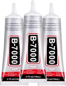 3.7oz B7000 Rhinestone Clear Glue for Jewelry Making, 110 ml Multipurpose Adhesive Jewlery Glue for Fabric, Tumblers, Rhinestones DIY Crafts, Nail Art, Makeup, Shoes, Cell Phones, Tablet, Wood