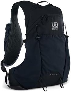 Ultimate Direction Blazek Hydration Ultra Marathon Running Backpack, Shoulder Strap Pockets, EVA Back Panel, Compressible Volume, 2023 Model (10L, Onyx)