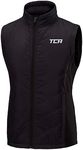 TCA Girls' Excel Runner Lightweight Thermal Running Gilet Bodywarmer with Zip Pockets - Black Stone, 10-12 Years