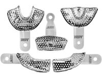 Artman Instruments Dental Anti Gag Reflex Impression Trays Plasma Coated Perforated Stainless Steel Quick Cleaning Dentures Orthodontics by Artman Set of 5