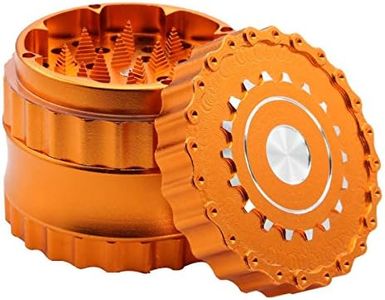 DCOU Moulin à épices nouveau design premium 6 cm 4 Pieces moulin à avec dents en forme triangulaire moulin à (Orange vif)