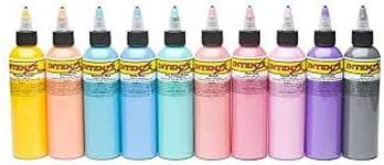 Pastel 1oz Color Set - Intenze Tattoo Ink - 10 Bottles