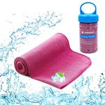 YQXCC Cooling Towel (120x30 cm) Ice Towel for Neck, Soft Breathable Chilly Towel, Microfibre Cool Towel for Yoga, Golf, Gym, Camping, Running, Workout & More Activities