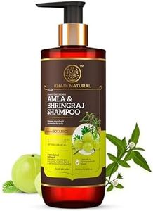 Khadi Natural Amla & Bhringraj Shampoo | Smoothes & Softens Hair | SLS & Paraben Free | Powered by Botanicals | Suitable for All Hair Types | 310ml