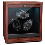 Klarstein Automatic Watch Winder for 3 Watches, Luxury Watch Storage Box, Acrylic Window Display Case, Auto Watch Winder Uk for Men & Women, Blue LED, 4 TPD Settings, Spring Tension Watch Winder Motor