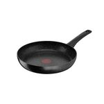 Tefal Titanium Stone Non-Stick Frying Pan 28 cm, High-Performance Non-Stick Durable Coating, Metal Safe, All Hobs Including Induction, Thermo-Signal, Black, E1050644