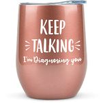 KLUBI Psychology Gifts - Tumbler/Mug 12oz for Wine, Coffee or Any Drink - Funny Gift Idea for Psychologist, Psychiatrist, Therapist, Therapy, School Counselor, Glass, Women, Mental Health, Graduation